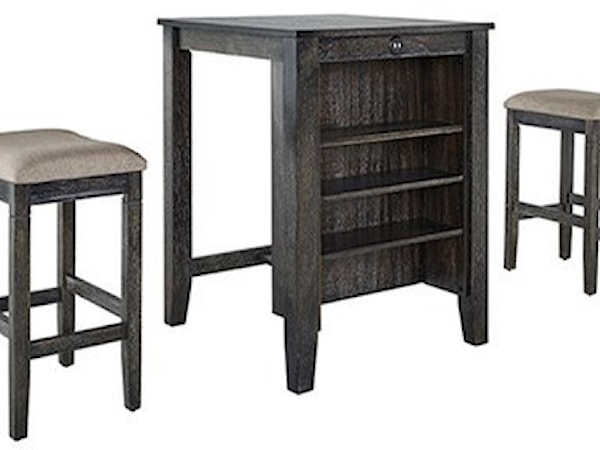 3-Piece Counter Table & 2 Stool Set