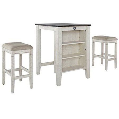 3-Piece Counter Table & 2 Stool Set