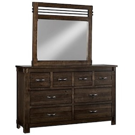 Drawer Dresser &amp; Mirror