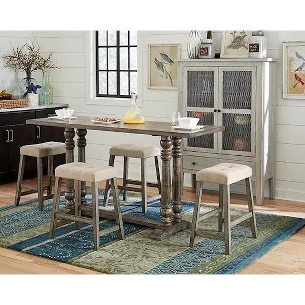 Carolina Chairs Township 5-Piece Counter Table Set