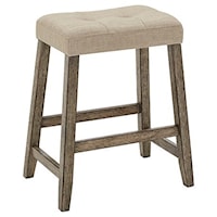 Backless Upholstered Counter Stool