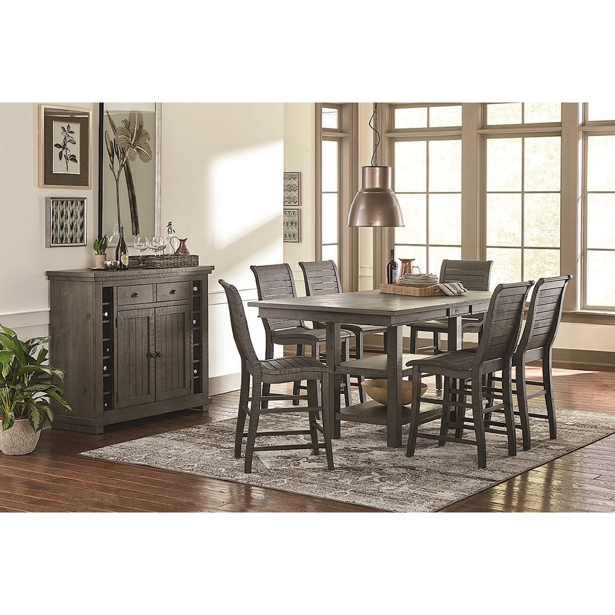 Progressive Furniture Willow Dining Formal Dining Room Group