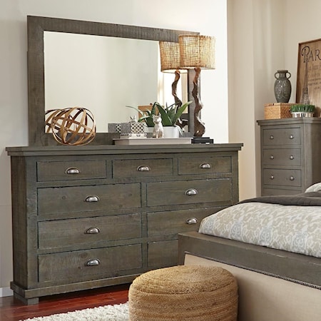 Drawer Dresser & Mirror