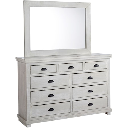 Drawer Dresser & Mirror