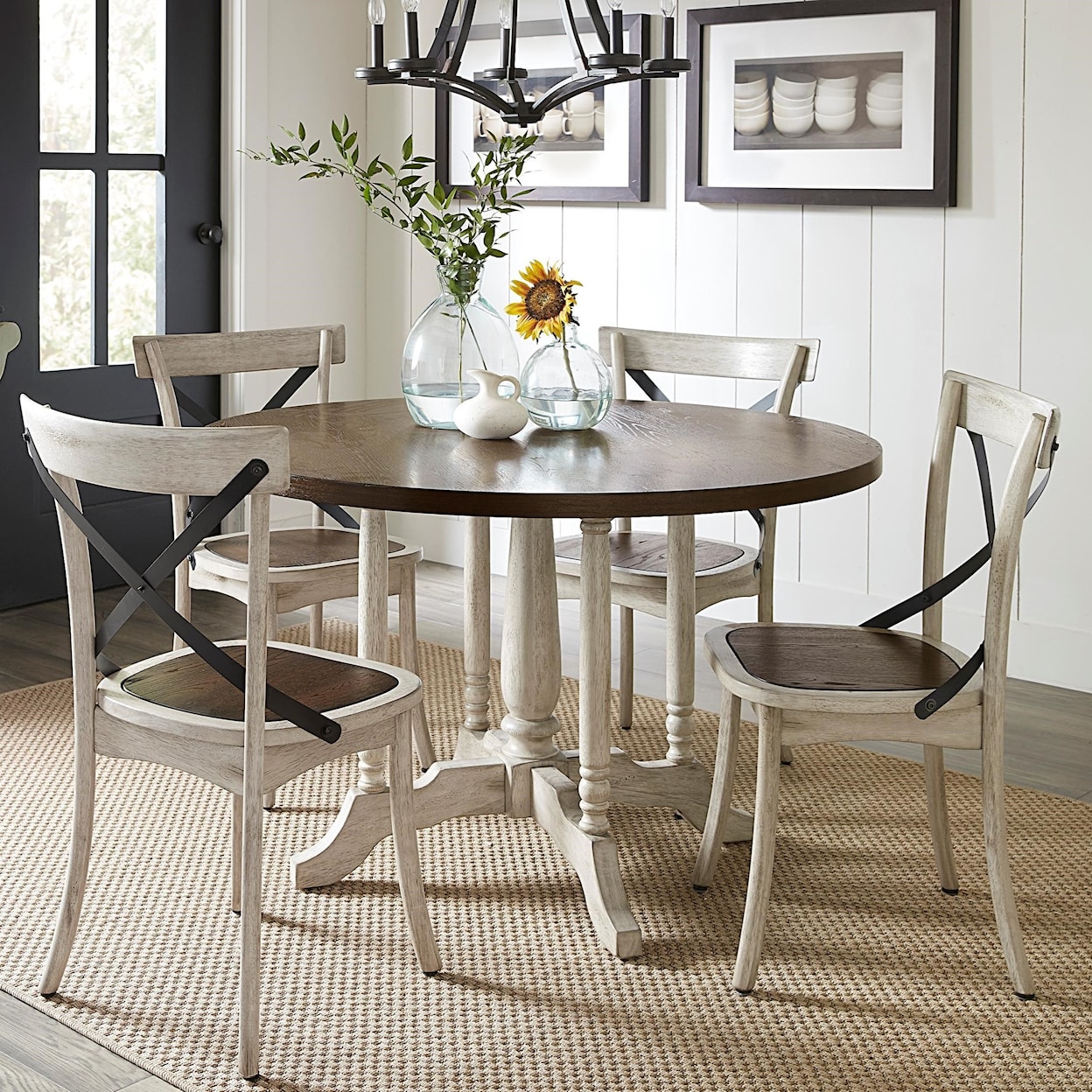 Progressive Furniture Winslet 5-Piece Round Dining Table Set