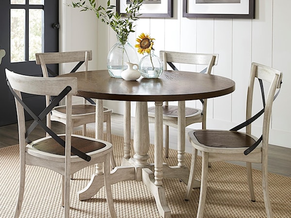 5-Piece Round Dining Table Set