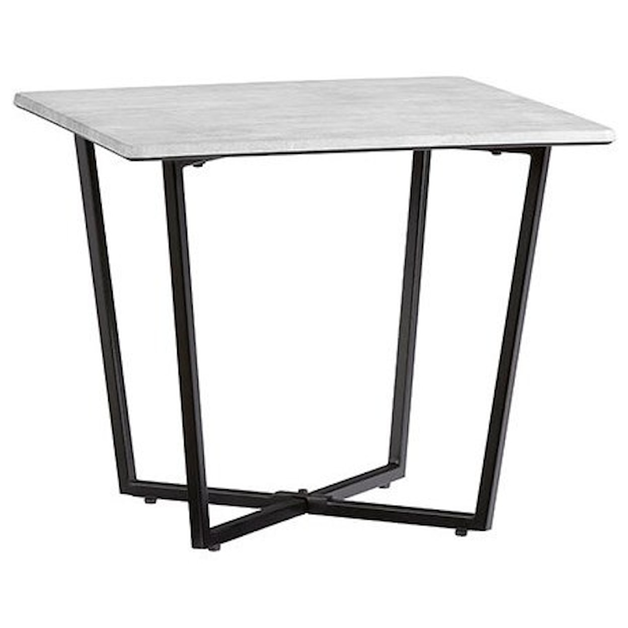 Progressive Furniture Wren Square End Table with Concrete Look Top