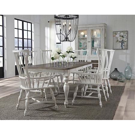 Dining Table and Windsor Arm Chair