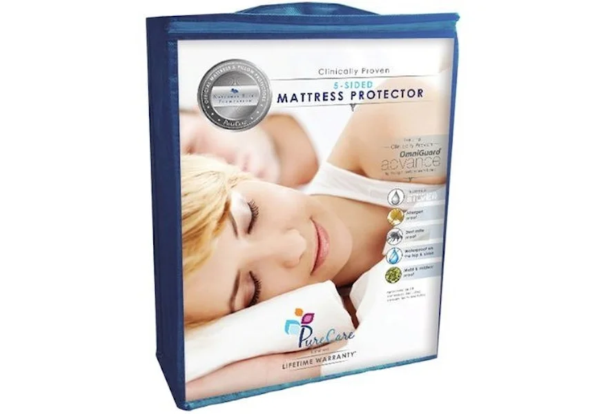 5 Sided Mattress Protector Twin 5 Sided Waterproof Mattress Protector by PureCare at Lynn's Furniture & Mattress