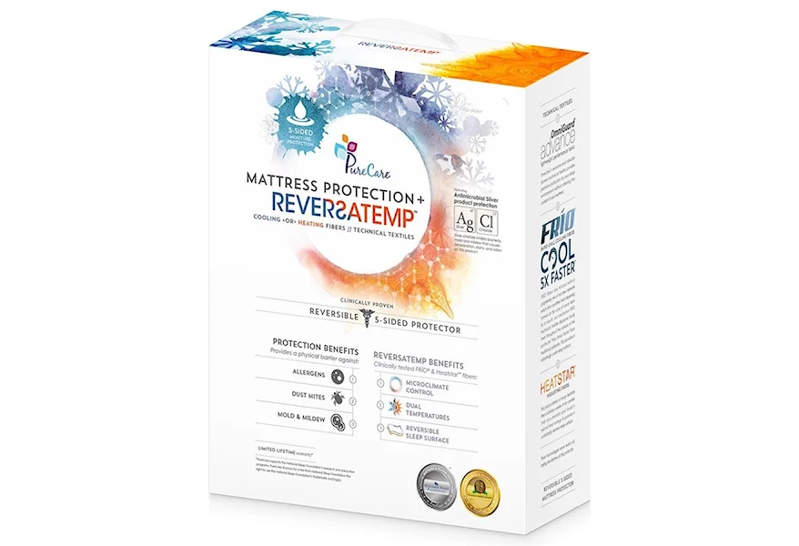 ReversaTemp 5 Sided Mattress Protector King Mattress Protector by PureCare at Galleria Furniture, Inc.