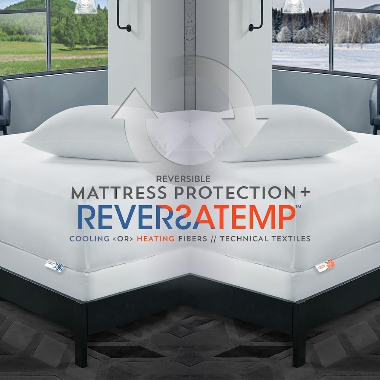 PureCare ReversaTemp Mattress Protector King Mattress Protector