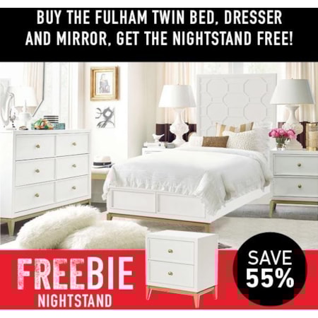 Fulham Twin Bedroom Package w/Freebie