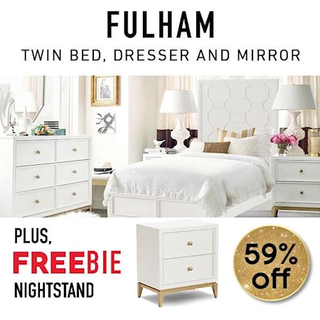 Fulham Twin Bedroom Package w/Freebie