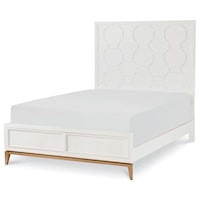 Full Panel Bed with Gold Accent