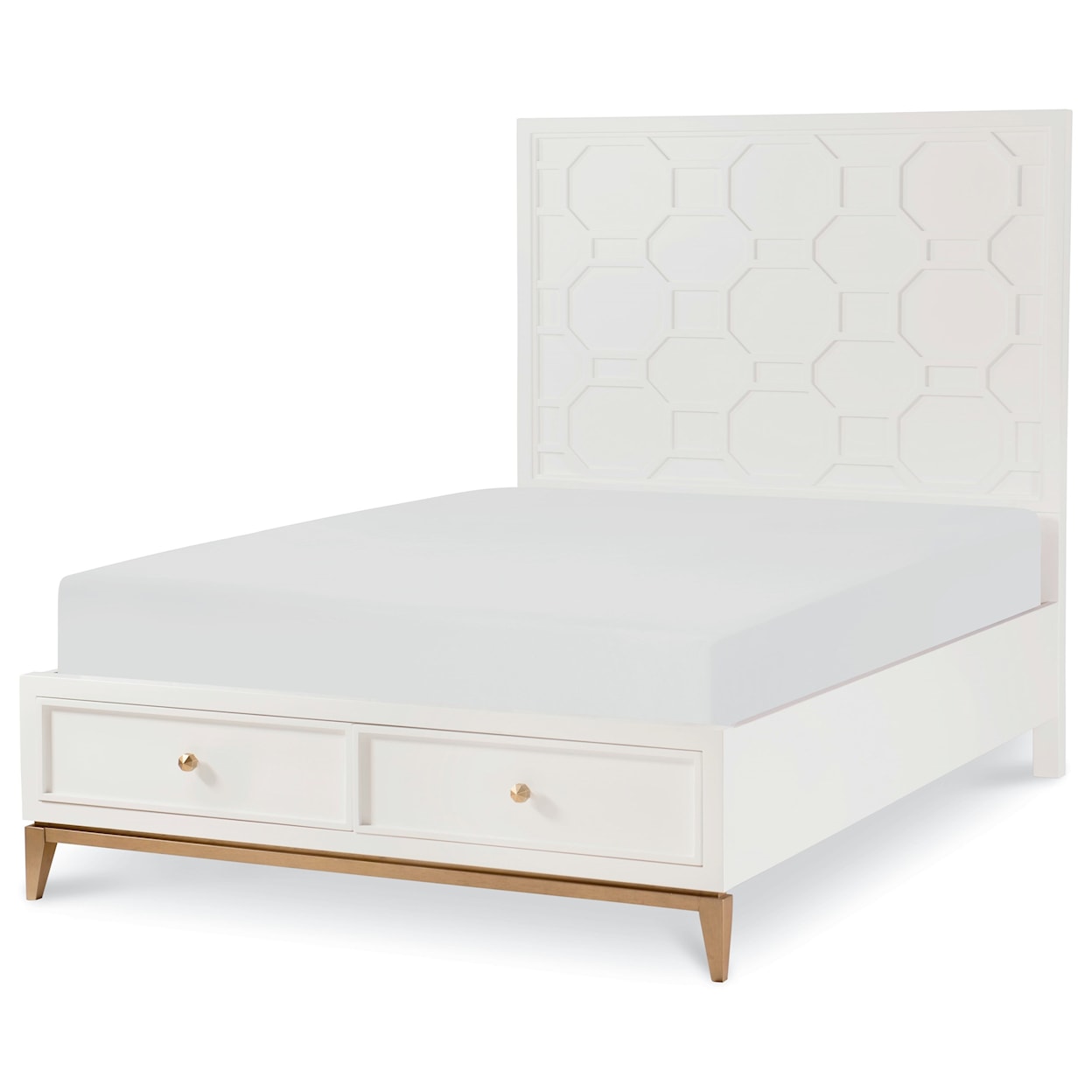 Rachael Ray Home Alexis Full Panel Bed with Storage Footboard