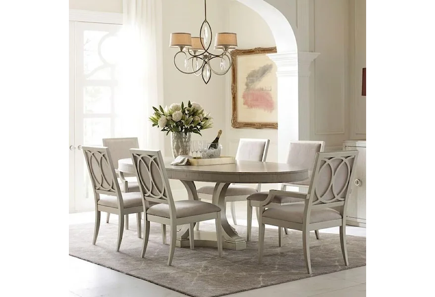 Cinema Oval Table and Upholstered Chair Set by Rachael Ray Home by Legacy Classic at Reeds Furniture