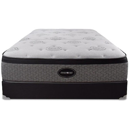Twin Cushion Firm Encased Coil Mattress and 5" Low Profile Black Foundation