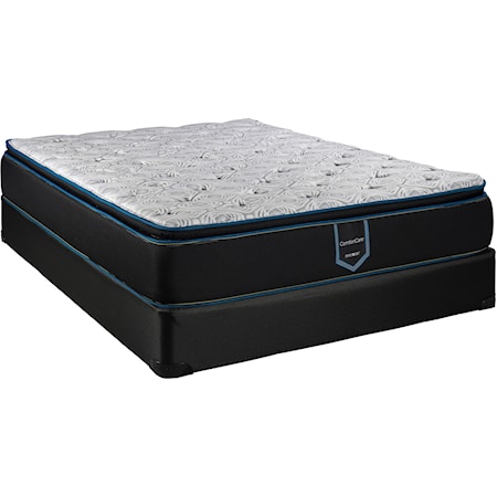 Queen 13" Pillow Top Innerspring Mattress and Supreme 5" Low Profile Foundation