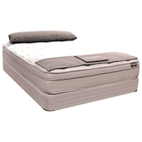 Twin Euro Top Pocketed Coil Mattress and Wood Foundation