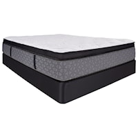 King Euro Pillow Top Pocketed Coil Mattress and All Wood Foundation
