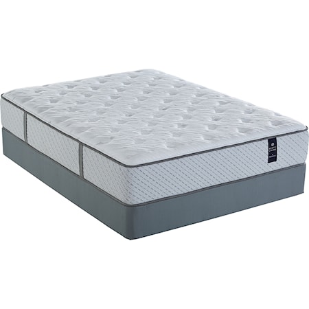 Queen Plush Pocketed Coil Mattress and 9" Universal Foundation