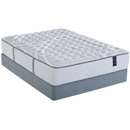 Queen Plush Pocketed Coil Mattress and Scott Living Universal High Profile Foundation