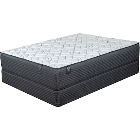 Full Firm Pocketed Coil Mattress and 9" Universal Navy Foundation