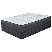 Full Firm Pocketed Coil Mattress and 5" Universal Low Profile Navy Foundation