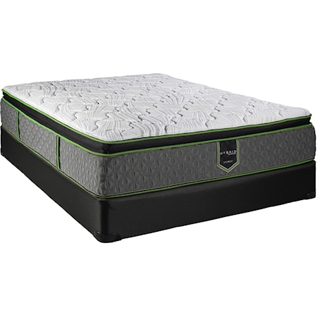 King 13" Pillow Top Hybrid Mattress and Supreme 5" Low Profile Foundation