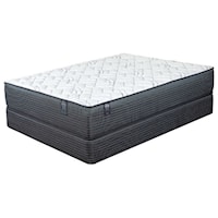 Twin Extra Long 14" Firm Innerspring Mattress and 9" Universal Navy Foundation