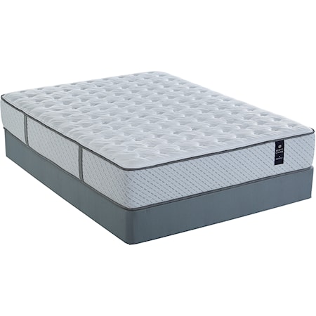 Queen Extra Firm Pocketed Coil Mattress and Low Profile Foundation