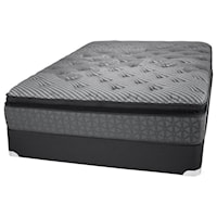King Pillow Top Pocketed Coil Mattress and All Wood Foundation