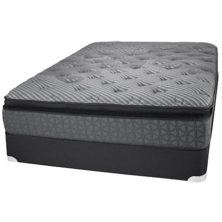 Queen Pillow Top Pocketed Coil Mattress and All Wood Foundation
