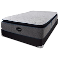 Full Super Pillow Top Mattress and 5" Low Profile Black Foundation