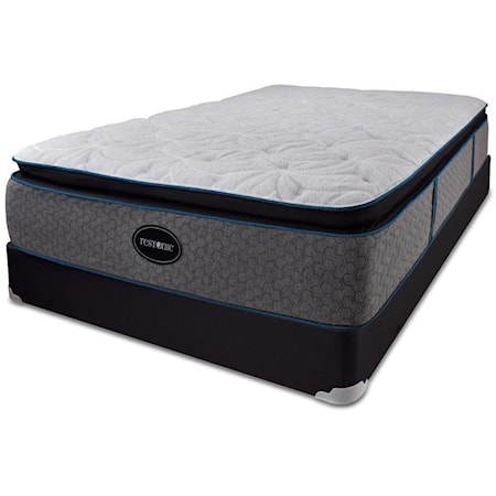 Twin Super Pillow Top Mattress and 5" Low Profile Black Foundation