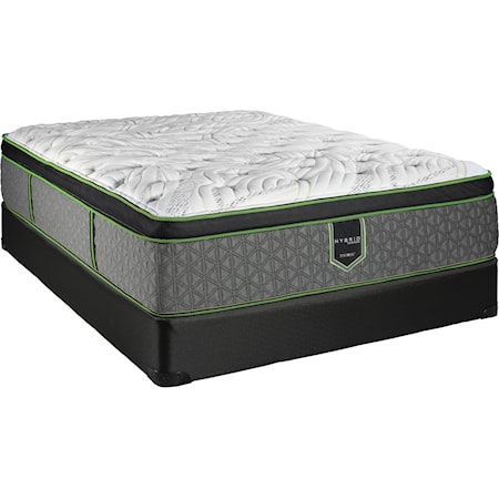 Full 15" Euro Top Hybrid Mattress and Supreme 5" Low Profile Foundation