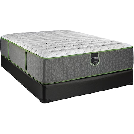 Cal King 15" Extra Firm Hybrid Mattress and Supreme 5" Low Profile Foundation