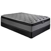 Cal King 14" Plush Euro Top Innerspring Mattress and Comfort Care Low Profile Foundation