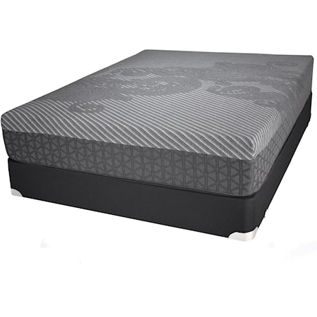 California King Firm Hybrid Mattress and All Wood Foundation