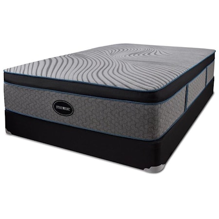 Twin Hybrid Euro Top Mattress and 9" Black Foundation