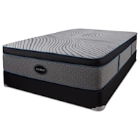 Twin Extra Long Hybrid Euro Top Mattress and 5" Low Profile Black Foundation