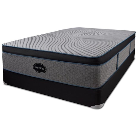 King Hybrid Euro Top Mattress and 5" Low Profile Black Foundation