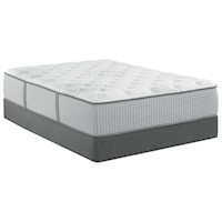 Cal King Plush Hybrid Mattress and 5" Low Profile Black Foundation