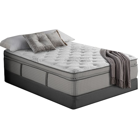 Cal King 14" Super Pillow Top Hybrid Mattress and 5" Low Profile Universal Foundation