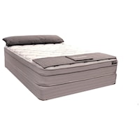 Queen Euro Top Mattress and Wood Foundation