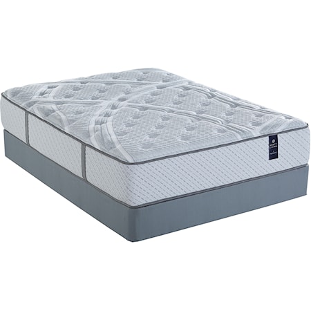 Full Plush Pocketed Coil Mattress and Scott Living Universal Low Profile Foundation