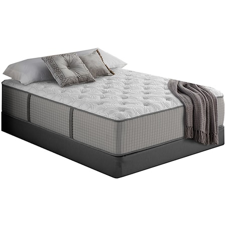 Queen 14 1/2" Plush Hybrid Mattress and 5" Low Profile Universal Foundation