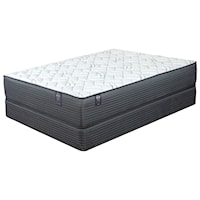 King Firm Encased Coil Tight Top Mattress and 9" Black Foundation