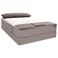 King Plush Pocketed Coil Mattress and Wood Foundation