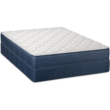 Queen 12" Two Sided Plush Mattress and Wood Foundation